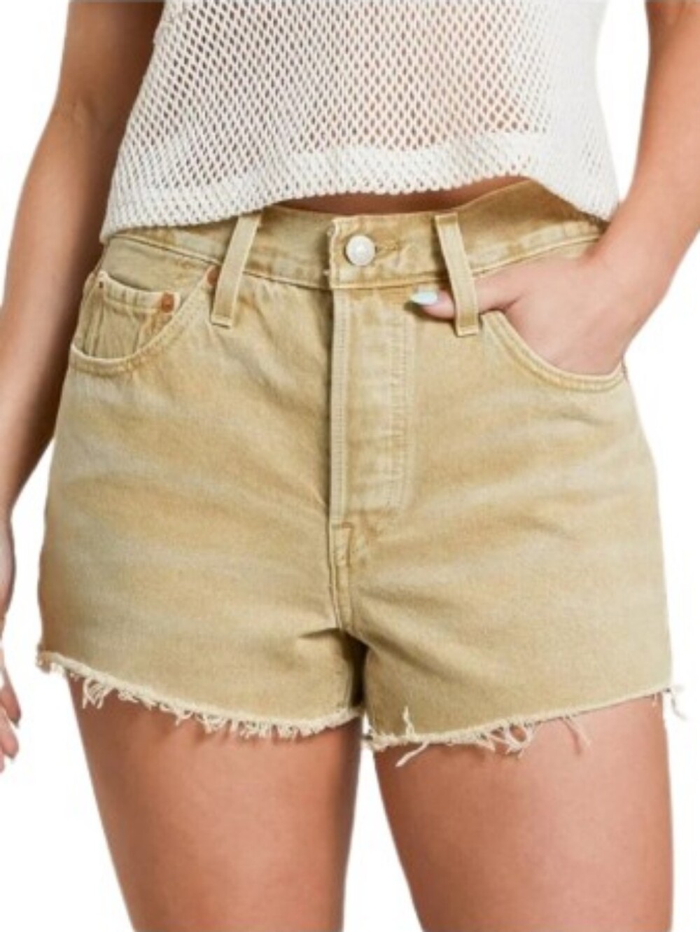 Old Navy Orange High-Rise Frayed Hem Cutoff Shorts Sz 16